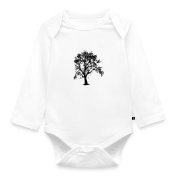 Tree - Organic Longsleeve Baby Bodysuit - white - Front