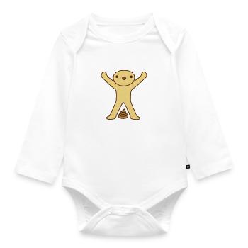 Kacka made happy child - Organic Longsleeve Baby Bodysuit - white - Front