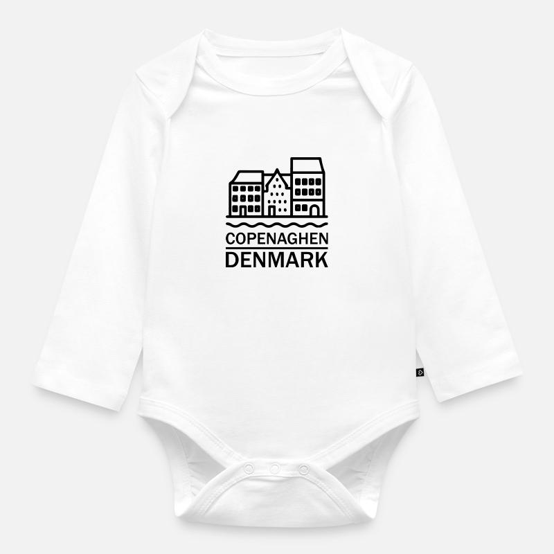 Copenhague - Body Bébé bio manches longues - blanc