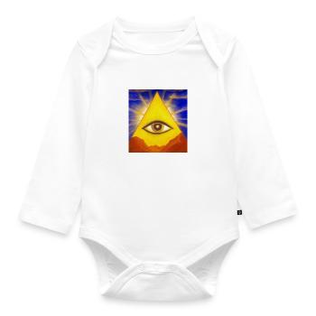 Illuminati - Organic Longsleeve Baby Bodysuit - white - Front