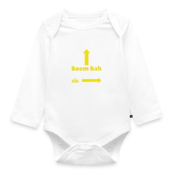 Welcome to Flatch Holmes Kelly Mallet Boom Bah Sis - Organic Longsleeve Baby Bodysuit - white - Front