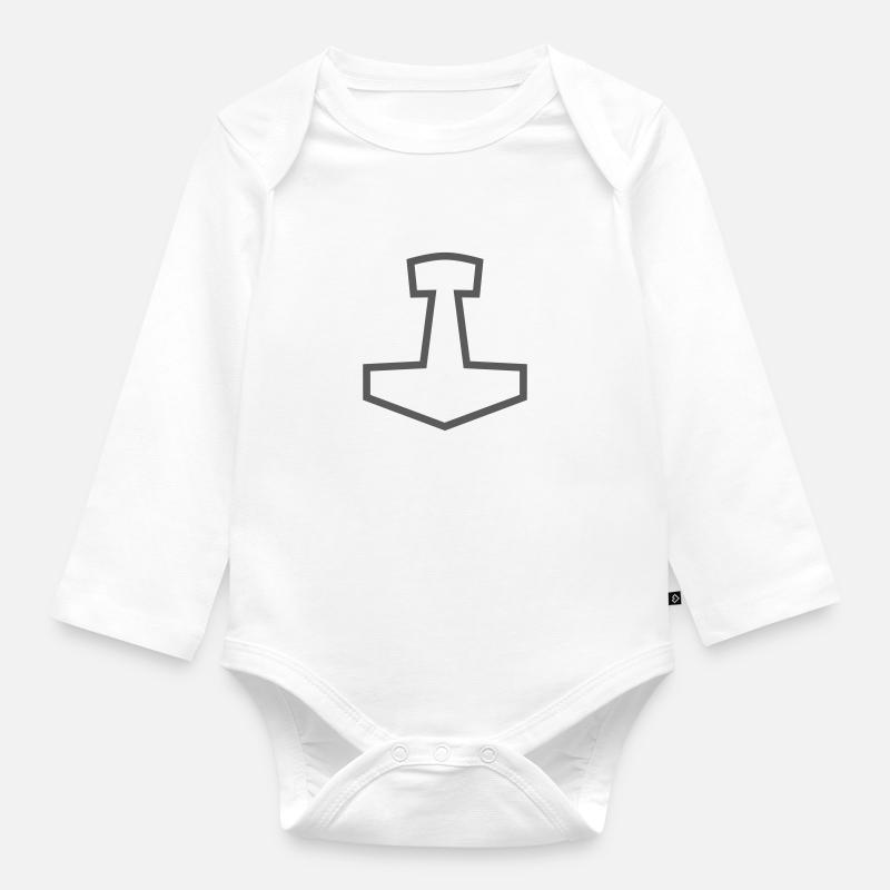 Mjölnir - Baby Bio-Langarm-Body - Weiß