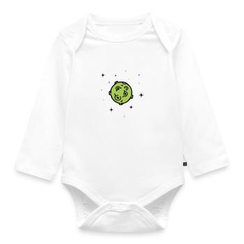 planet - Organic Longsleeve Baby Bodysuit - white - Front