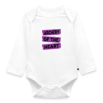 archery for beginners emotional intimacy - Organic Longsleeve Baby Bodysuit - white - Front