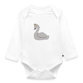 schwan gewebe - Baby Bio-Langarm-Body - Weiß - Vorne