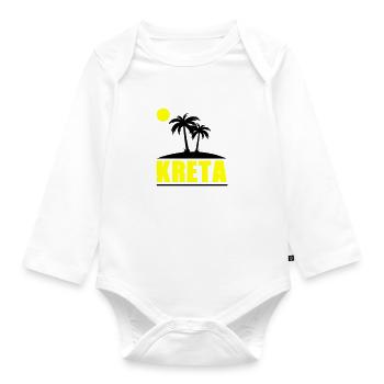 kreta - Baby Bio-Langarm-Body - Weiß - Vorne