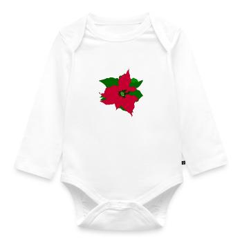 Poinsettia - Body Bébé bio manches longues - blanc - Devant