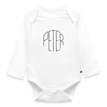 Peter - Baby Bio-Langarm-Body - Weiß - Vorne