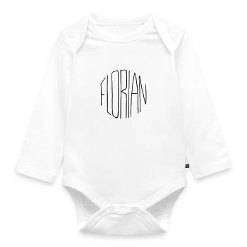 Florian - Organic Longsleeve Baby Bodysuit - white - Front