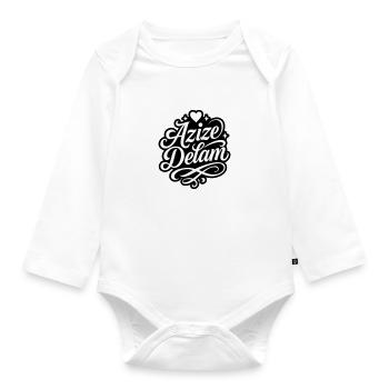 Azize Delam Persian Love - Organic Longsleeve Baby Bodysuit - white - Front