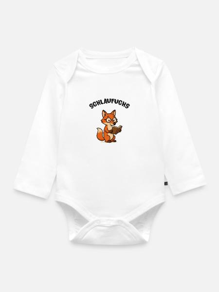 fuchs schlaufuchs - Baby Bio-Langarm-Body - Weiß