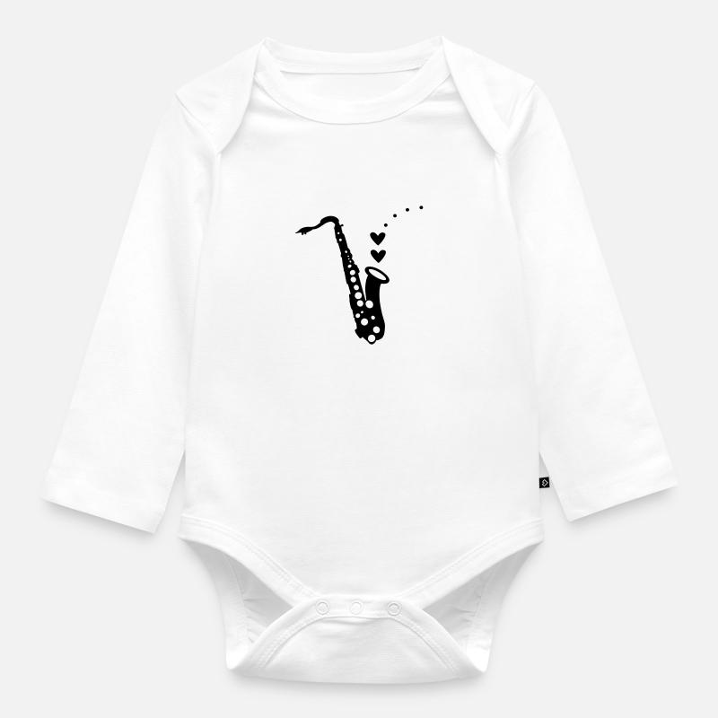 Saxo-- - Body Bébé bio manches longues - blanc