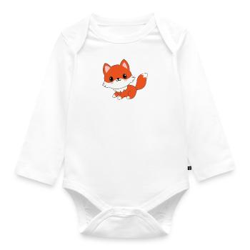 Feni der Fuchs - Baby Bio-Langarm-Body - Weiß - Vorne