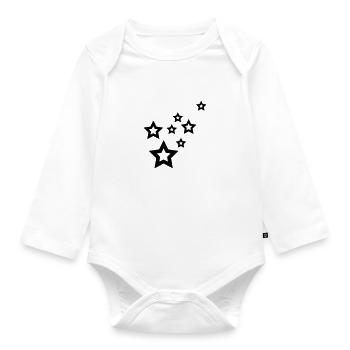 sterne - Baby Bio-Langarm-Body - Weiß - Vorne