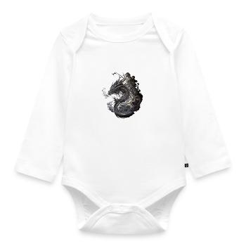 Evil Dragon - Organic Longsleeve Baby Bodysuit - white - Front