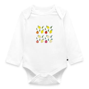 zitrusfrüchte vielfalt - Baby Bio-Langarm-Body - Weiß - Vorne