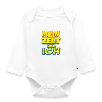 Mein Zelt - Baby Bio-Langarm-Body - Weiß - Vorne