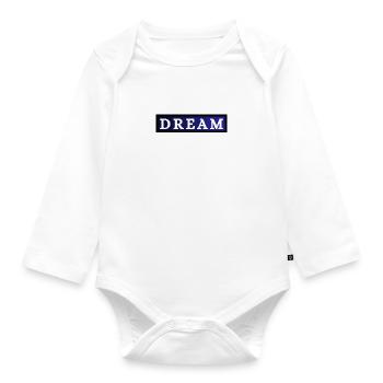 DREAM - Organic Longsleeve Baby Bodysuit - white - Front