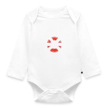 Bademeister Es heißt Schwimmmeister - Baby Bio-Langarm-Body - Weiß - Vorne