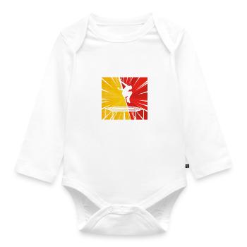 Trampoline trampoline jumper - Body Bébé bio manches longues - blanc - Devant