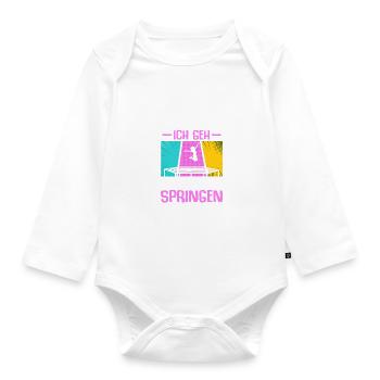 Mir reichts Trampolinspringer Trampolin - Baby Bio-Langarm-Body - Weiß - Vorne