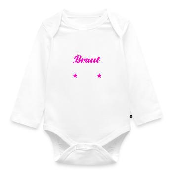 Enterrement de vie de jeune fille, enterrement de vie de garçon et mariée Équipe de sécurité - Body Bébé bio manches longues - blanc - Devant
