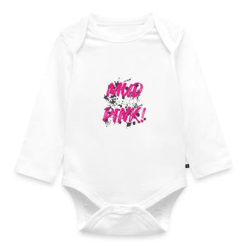 Mud is the new pink! Mud Run Muddy Race - Organic Longsleeve Baby Bodysuit - white - Front
