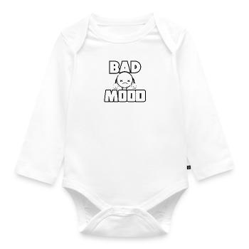 Bad Mood - Curiosity Smily - Organic Longsleeve Baby Bodysuit - white - Front