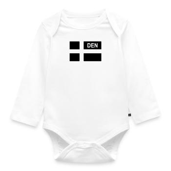 Drapeau tactique danois Danemark - Danemark - DEN - Body Bébé bio manches longues - blanc - Devant