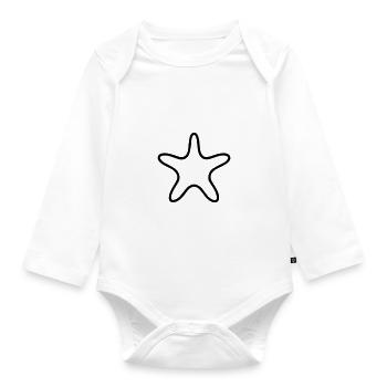 Seestern - Baby Bio-Langarm-Body - Weiß - Vorne