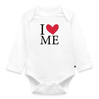 I Love Me, I Heart Me, Love Myself - Baby Bio-Langarm-Body - Weiß - Vorne