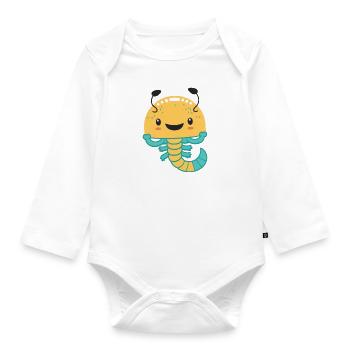 Süßes Skorpion Sternzeichen - Baby Bio-Langarm-Body - Weiß - Vorne