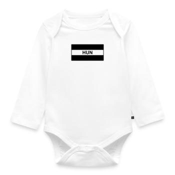 Drapeau tactique de la Hongrie - HUN - Body Bébé bio manches longues - blanc - Devant