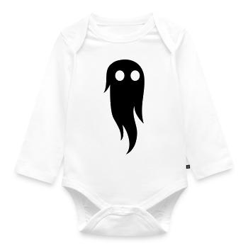 Ghost - Organic Longsleeve Baby Bodysuit - white - Front