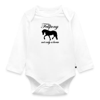 Fellpony not only a horse - Baby Bio-Langarm-Body - Weiß - Vorne