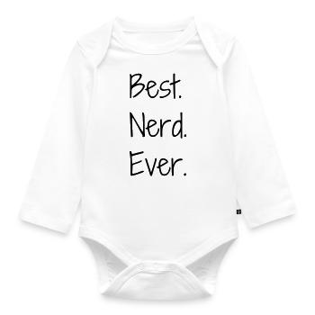 Geek Game Gaming Nerd Gamer Computer Joueur - Organic Longsleeve Baby Bodysuit - white - Front
