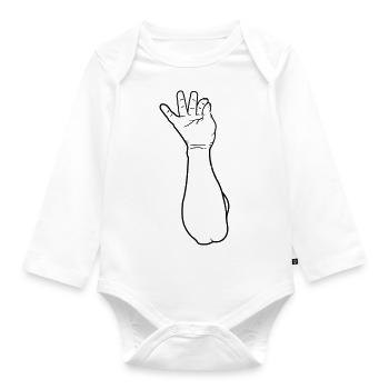 Finger streuen Salz - Baby Bio-Langarm-Body - Weiß - Vorne