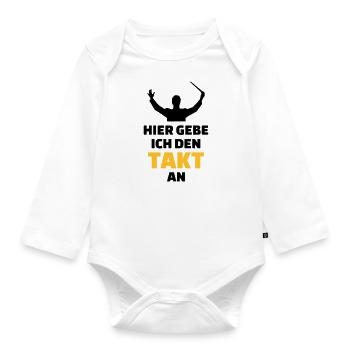 Chor - Baby Bio-Langarm-Body - Weiß - Vorne