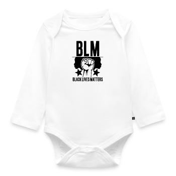 BLM black lives matter BLACK LIVES MATTER ANTIRASS - Organic Longsleeve Baby Bodysuit - white - Front