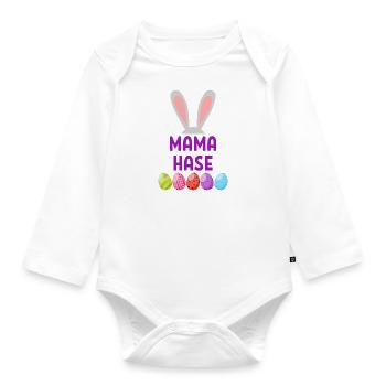 Mama Easter Spring Gift Easter - Organic Longsleeve Baby Bodysuit - white - Front