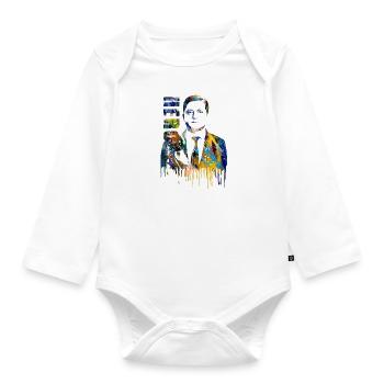 hero,Ukraine,Zelinsky,Zelenskyi,graffiti,colorful,hero - Organic Longsleeve Baby Bodysuit - white - Front