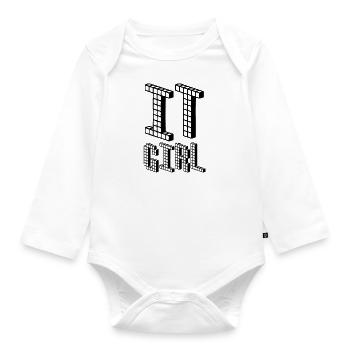 IT Girl | Nerd | | Computers Computer scientist - Organic Longsleeve Baby Bodysuit - white - Front