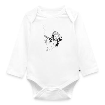 marin la fille - Body Bébé bio manches longues - blanc - Devant