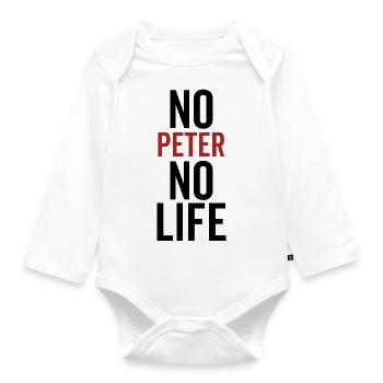 No Peter No Life - Organic Longsleeve Baby Bodysuit - white - Front