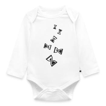 Hourglass Symbol - Organic Longsleeve Baby Bodysuit - white - Front