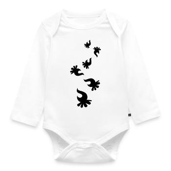 Campfire symbol - Organic Longsleeve Baby Bodysuit - white - Front