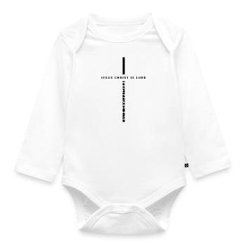 Jesus is Lord Christianity Bible Study Faith - Organic Longsleeve Baby Bodysuit - white - Front
