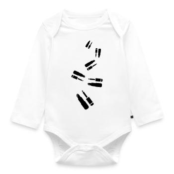 Make Up Cosmetics Icon - Organic Longsleeve Baby Bodysuit - white - Front