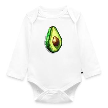 Avocats : le petit-déjeuner des champions - Body Bébé bio manches longues - blanc - Devant