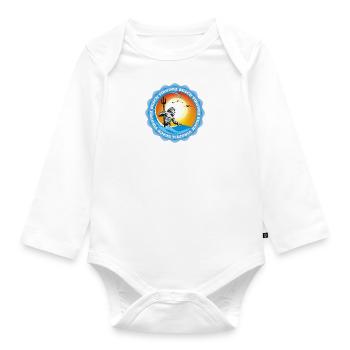 Virginia Beach König Neptun - Baby Bio-Langarm-Body - Weiß - Vorne